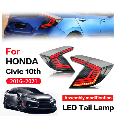 車の尾Light2016-2021Forホンダ10世代別市民の2つのコンパートメントLED尾ランプ アセンブリ回転式流出のステアリング