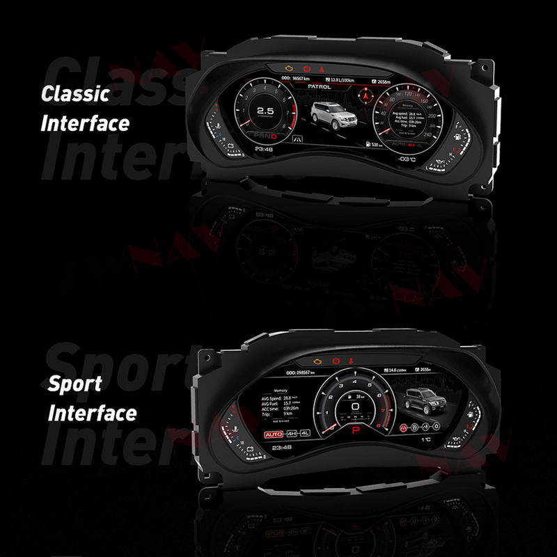 速度計のデジタル集りのための日産・パトロールY62車LCDの計器板