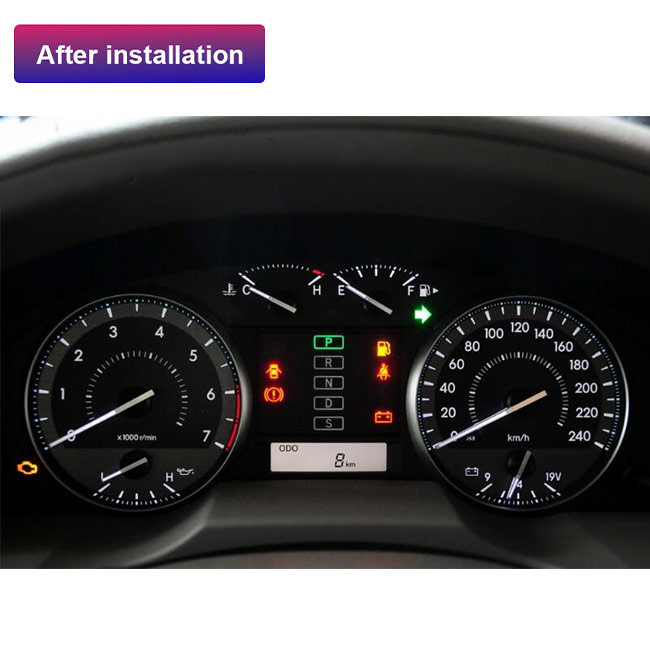 トヨタ・ランドクルーザー車LCDの計器板の取り替え12.3インチのアンドロイド9