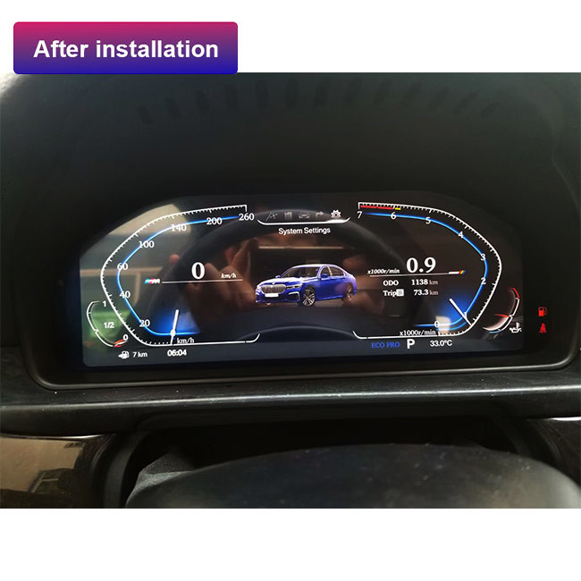 BMW車LCDの器械の集り単位のためのLinux BMWデジタルのダッシュボードの表示